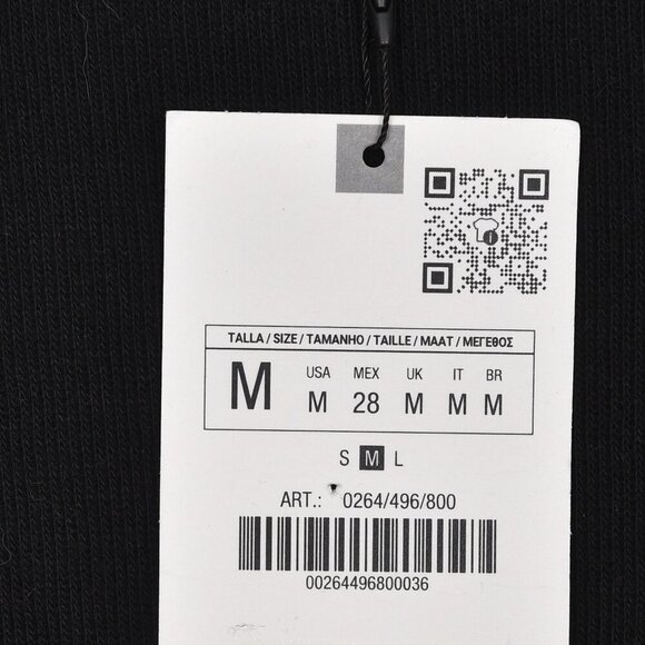 NWT Zara Black Sweater Ribbed Long Sleeve Size Medium - Picture 6 of 10